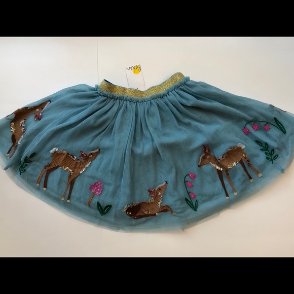 🌸SOLD🐣 HTF NWT mini boden Sequin Appliqué Tulle Skirt - Picture 5 of 15